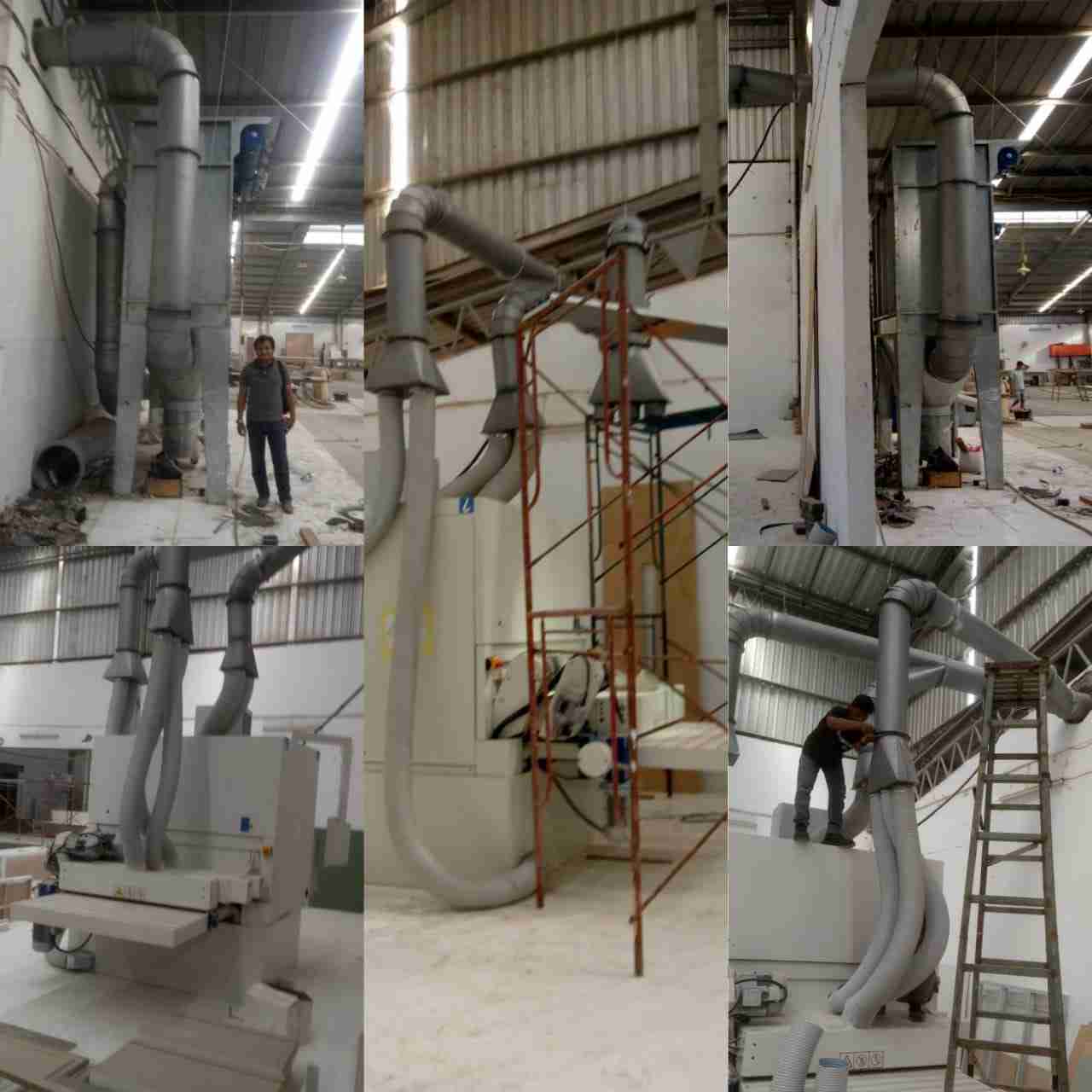 Instalasi ducting system di area pabrik Semarang